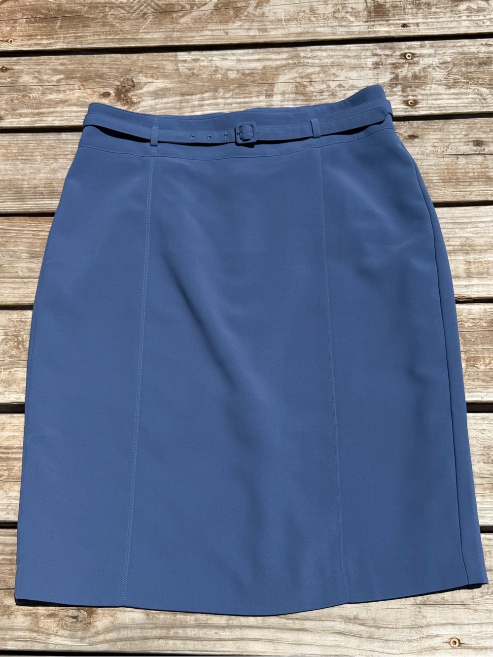 Ann Taylor Factory Blue Belted Pencil Skirt – Women’s‎ Size 14